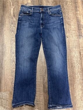 Mother Women’s Jeans The Insider Crop Undone Hem Size 30 Kitty Wash